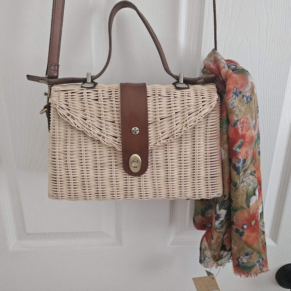 Patricia Nash Mersea Satchel, Rattan